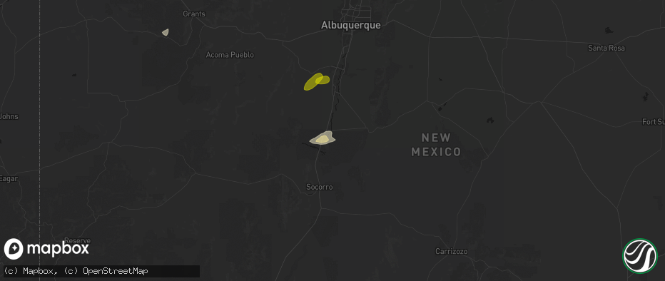 Hail map in La Joya, NM on June 26, 2026