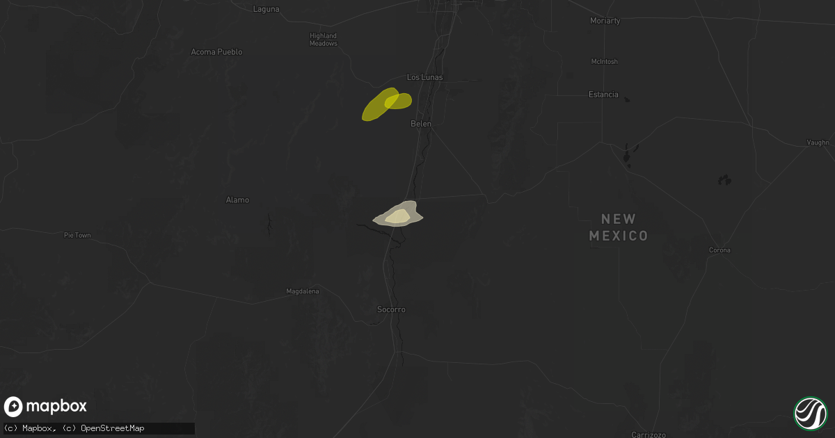 Hail map in La Joya, NM on June 26, 2026