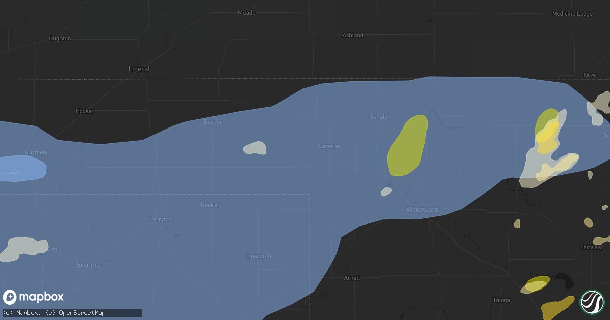 Hail map in Laverne, OK on June 26, 2026