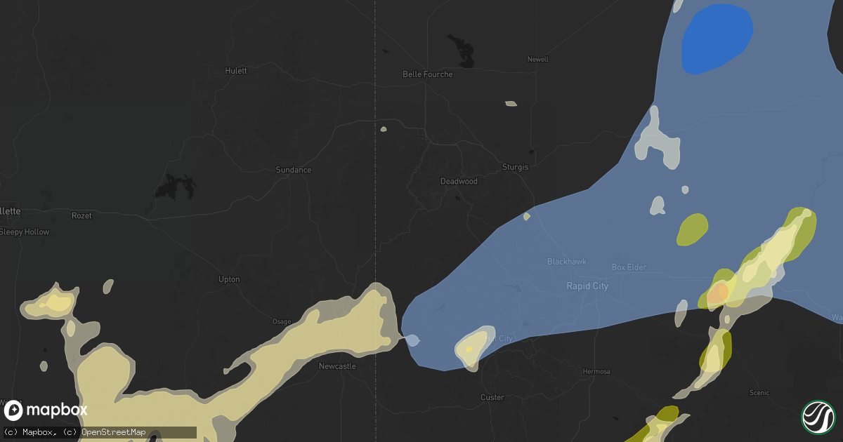 Hail map in Lead, SD on June 26, 2026