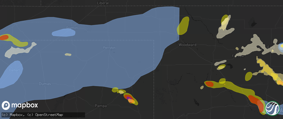 Hail map in Lipscomb, TX on June 26, 2026