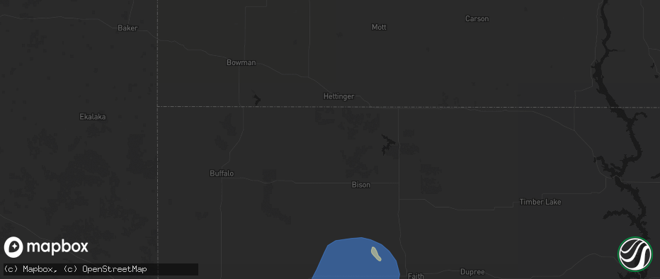 Hail map in Lodgepole, SD on June 26, 2026