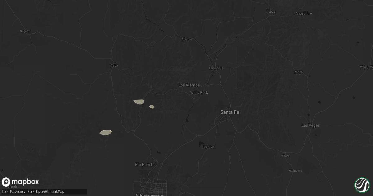 Hail map in Los Alamos, NM on June 26, 2026