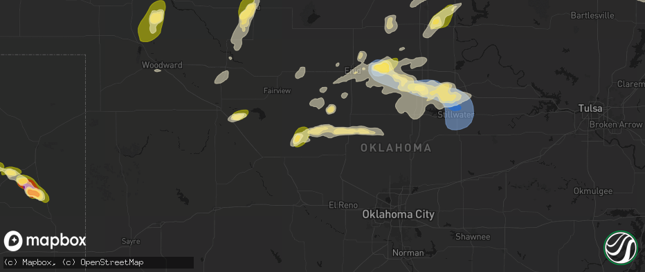 Hail map in Loyal, OK on June 26, 2026
