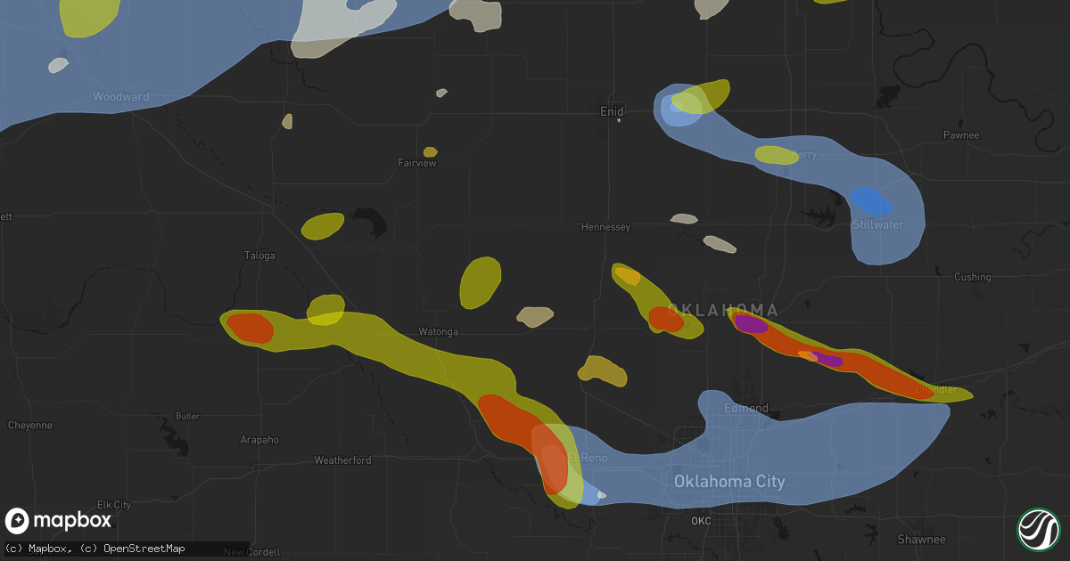 Hail map in Loyal, OK on June 26, 2026