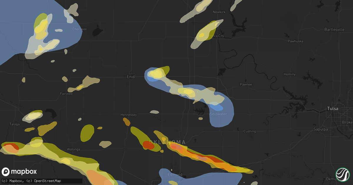 Hail map in Lucien, OK on June 26, 2026