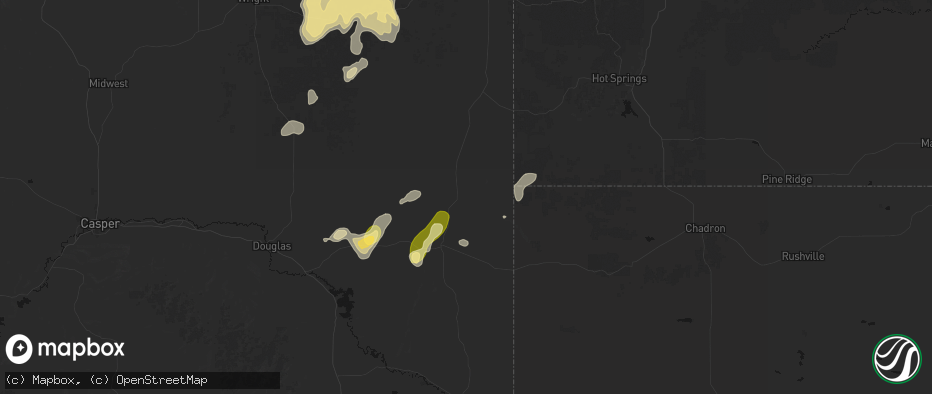 Hail map in Lusk, WY on June 26, 2026