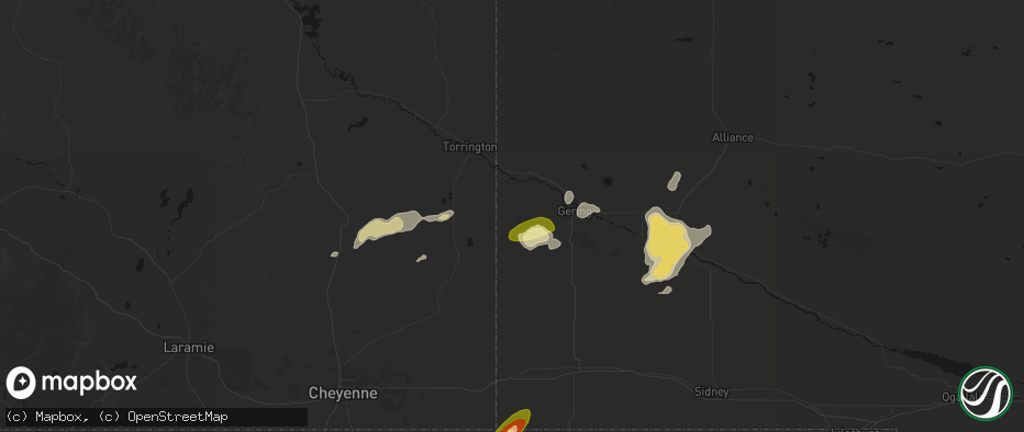 Hail map in Lyman, NE on June 26, 2026