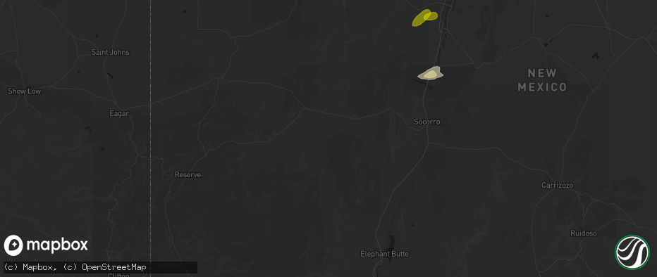 Hail map in Magdalena, NM on June 26, 2026