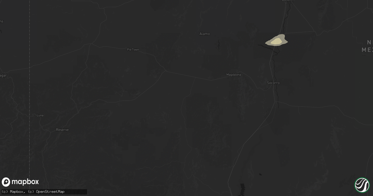 Hail map in Magdalena, NM on June 26, 2026