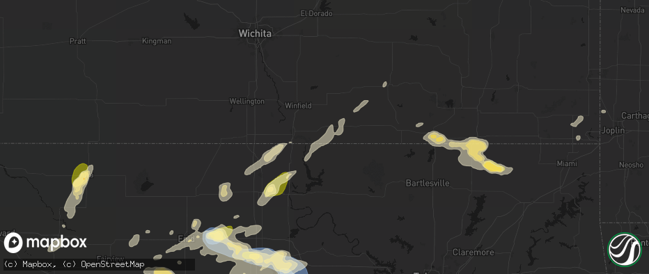 Hail map in Maple City, KS on June 26, 2026