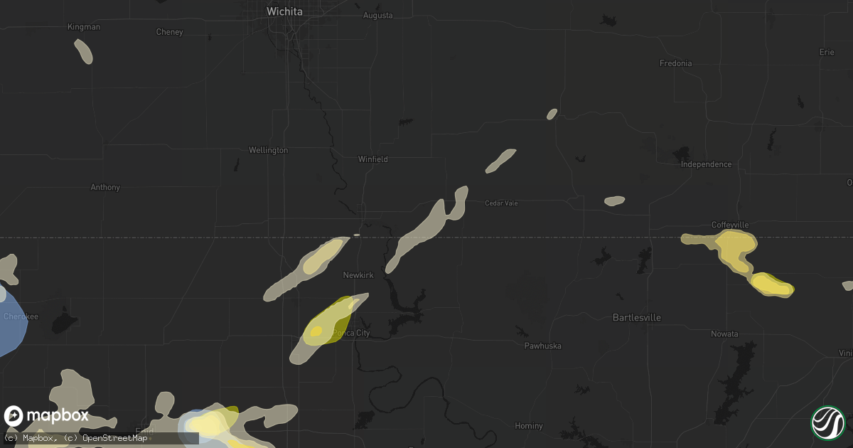 Hail map in Maple City, KS on June 26, 2026