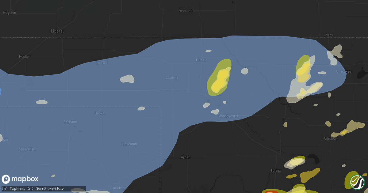Hail map in May, OK on June 26, 2026