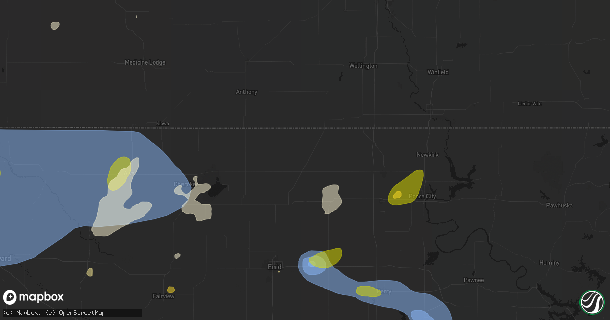 Hail map in Medford, OK on June 26, 2026