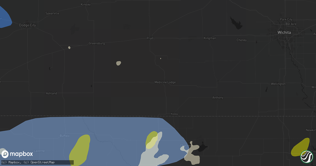 Hail map in Medicine Lodge, KS on June 26, 2026