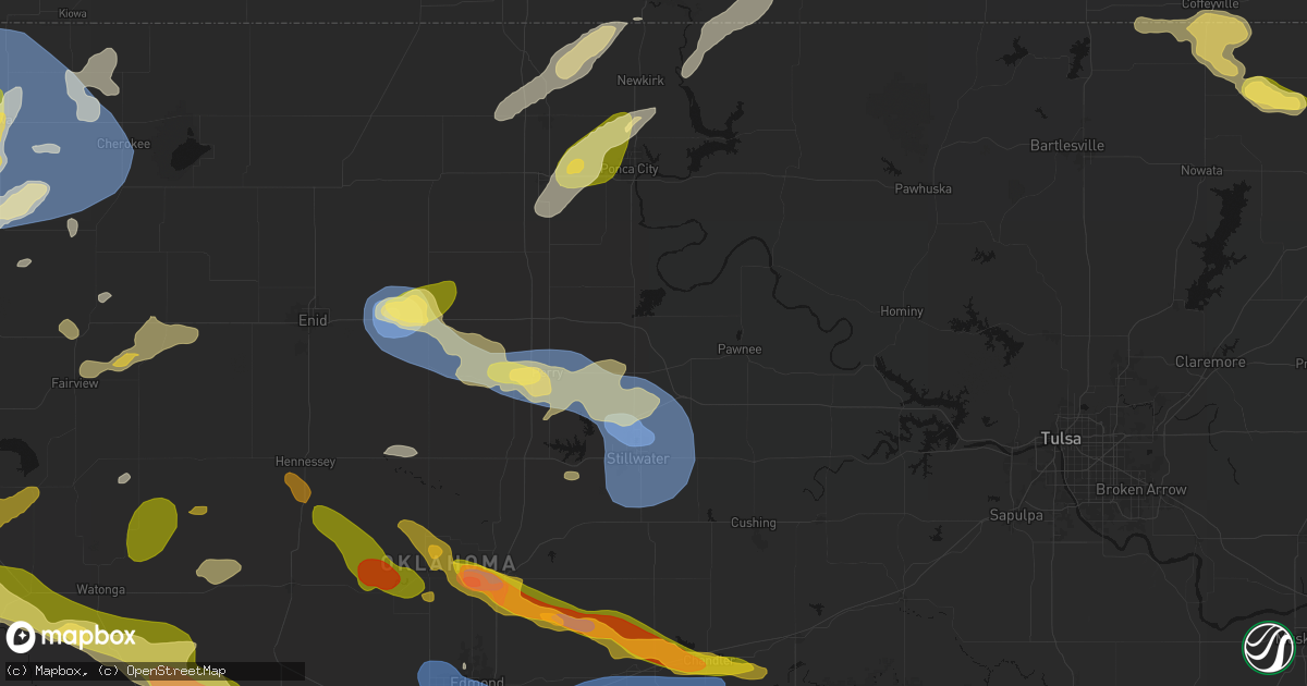 Hail map in Morrison, OK on June 26, 2026