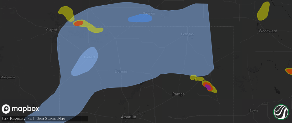 Hail map in Morse, TX on June 26, 2026