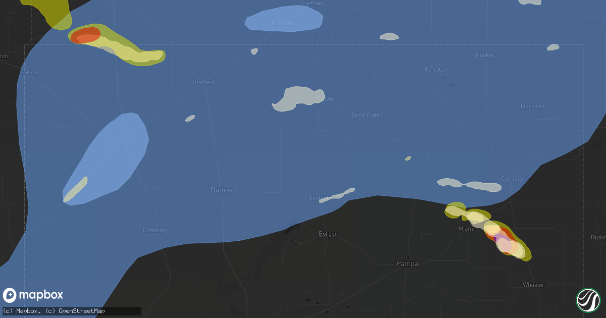 Hail map in Morse, TX on June 26, 2026