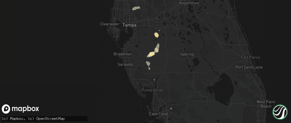Hail map in Myakka City, FL on June 26, 2026