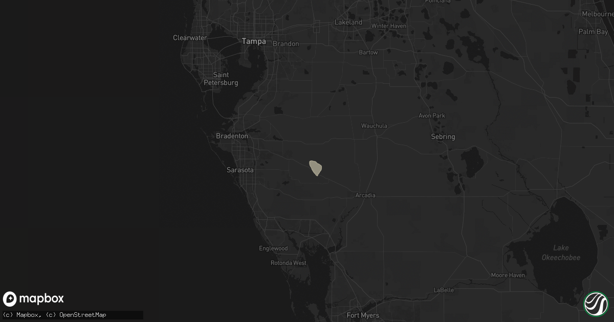Hail map in Myakka City, FL on June 26, 2026