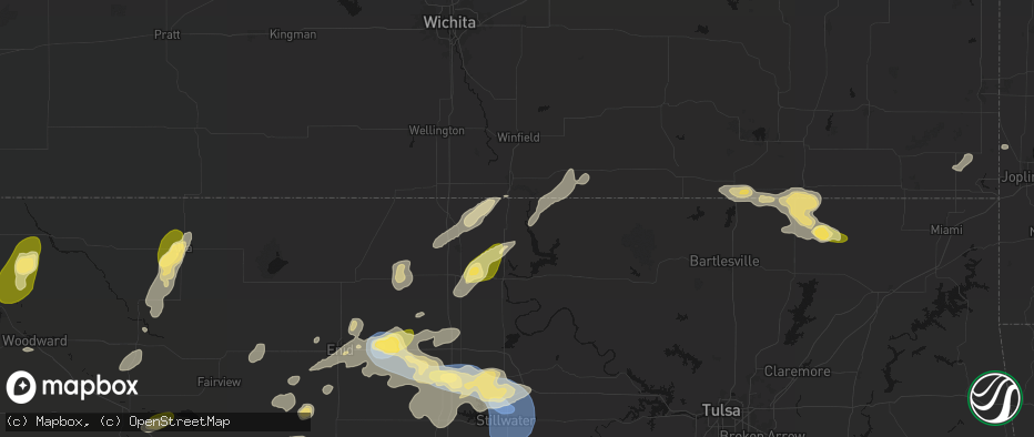 Hail map in Newkirk, OK on June 26, 2026