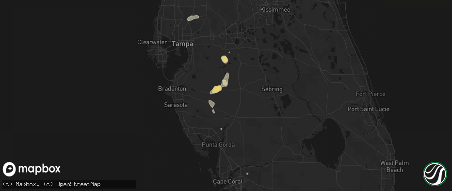 Hail map in Ona, FL on June 26, 2026