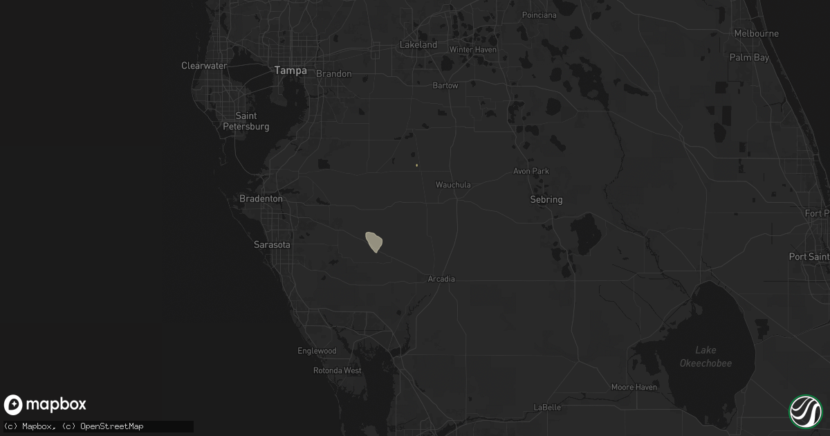 Hail map in Ona, FL on June 26, 2026