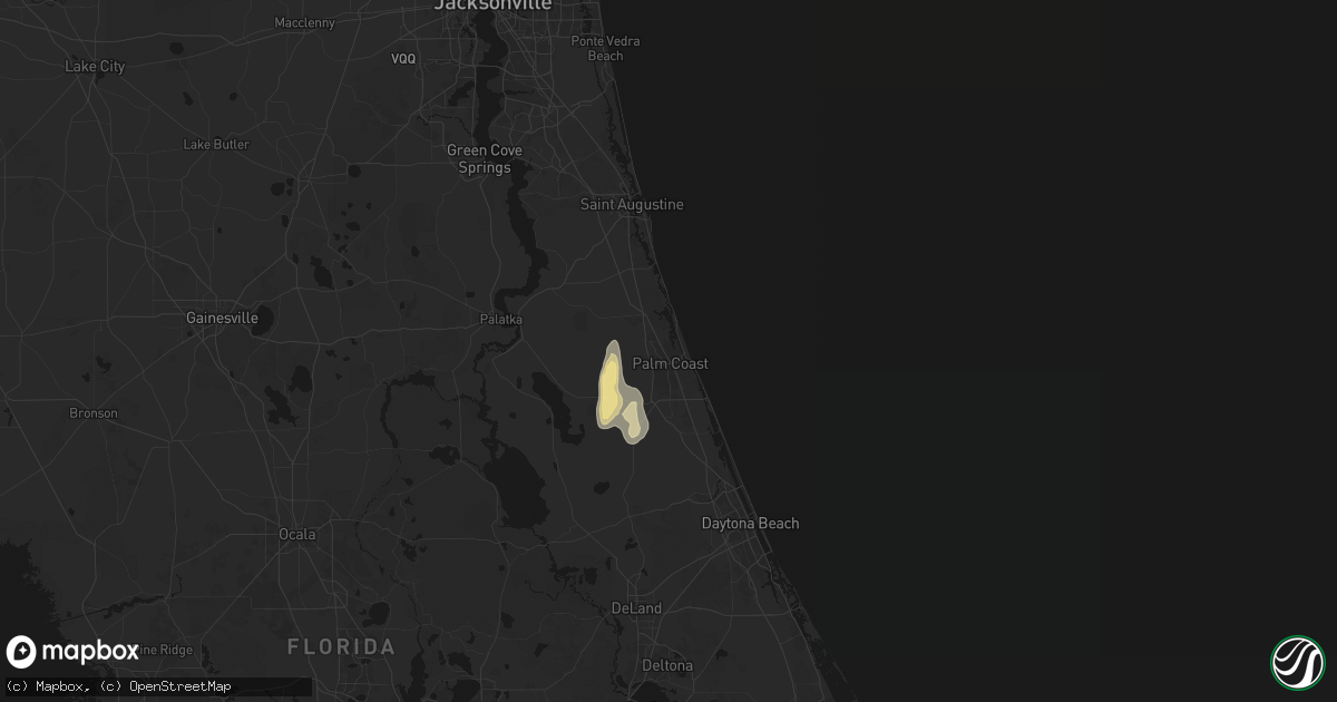 Hail map in Palm Coast, FL on June 26, 2026