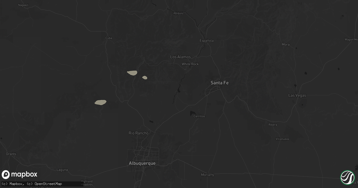 Hail map in Pena Blanca, NM on June 26, 2026