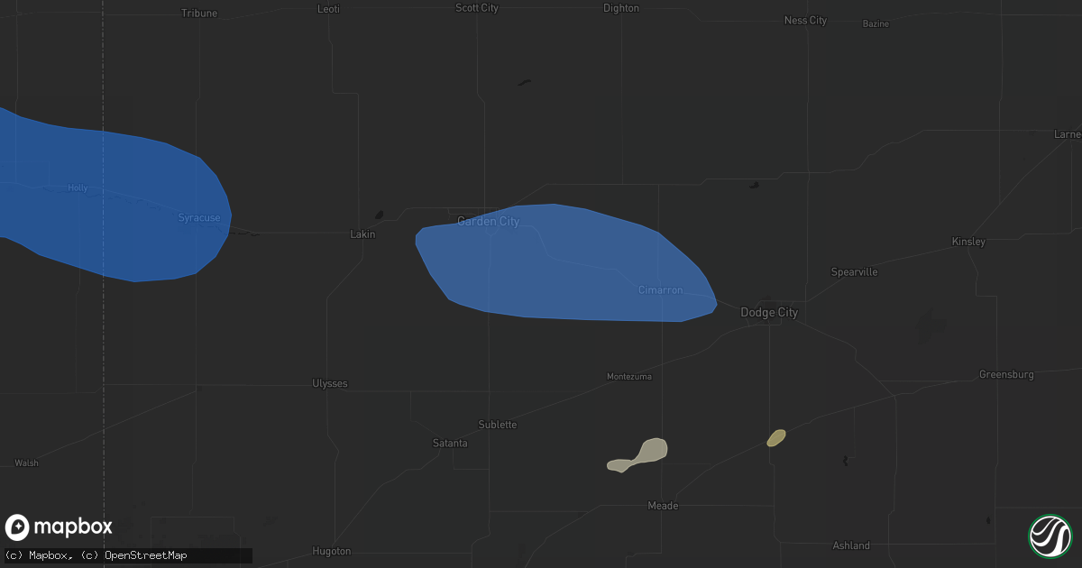 Hail map in Pierceville, KS on June 26, 2026