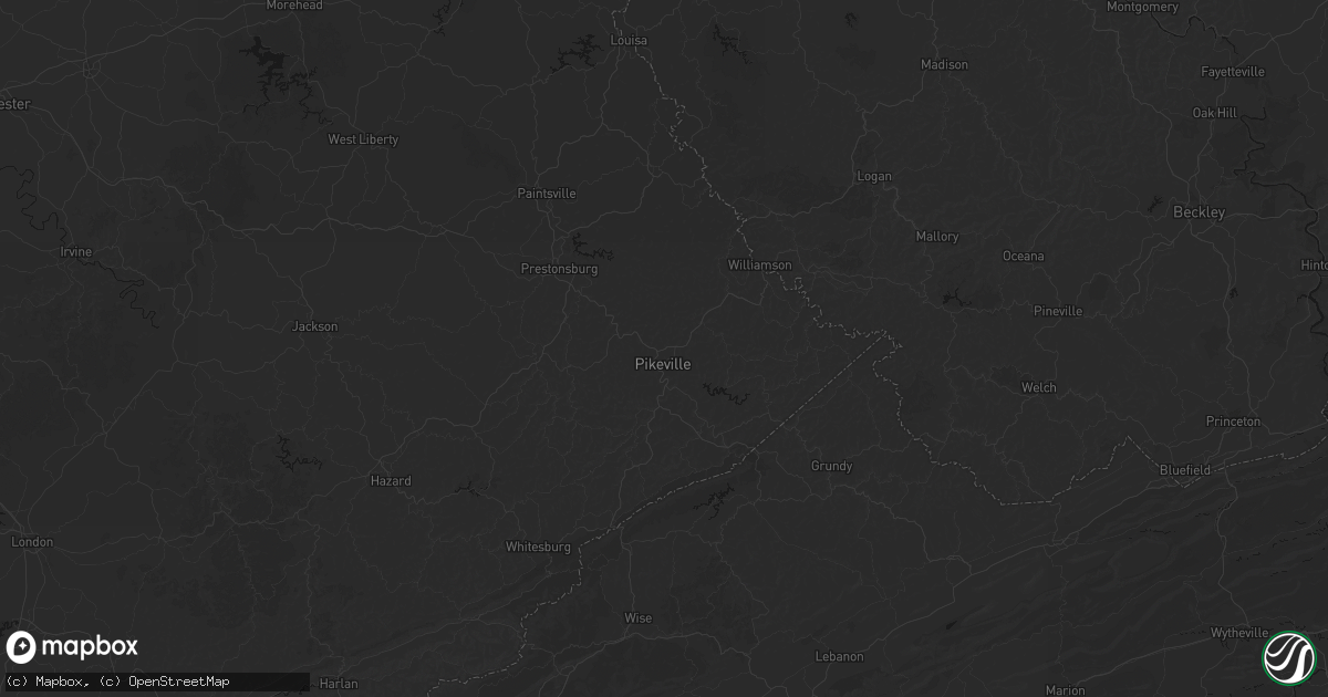 Hail map in Pikeville, KY on June 26, 2026