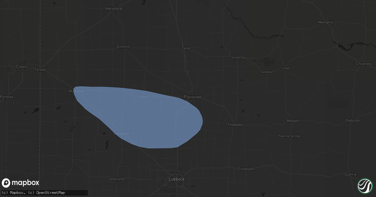 Hail map in Plainview, TX on June 26, 2026