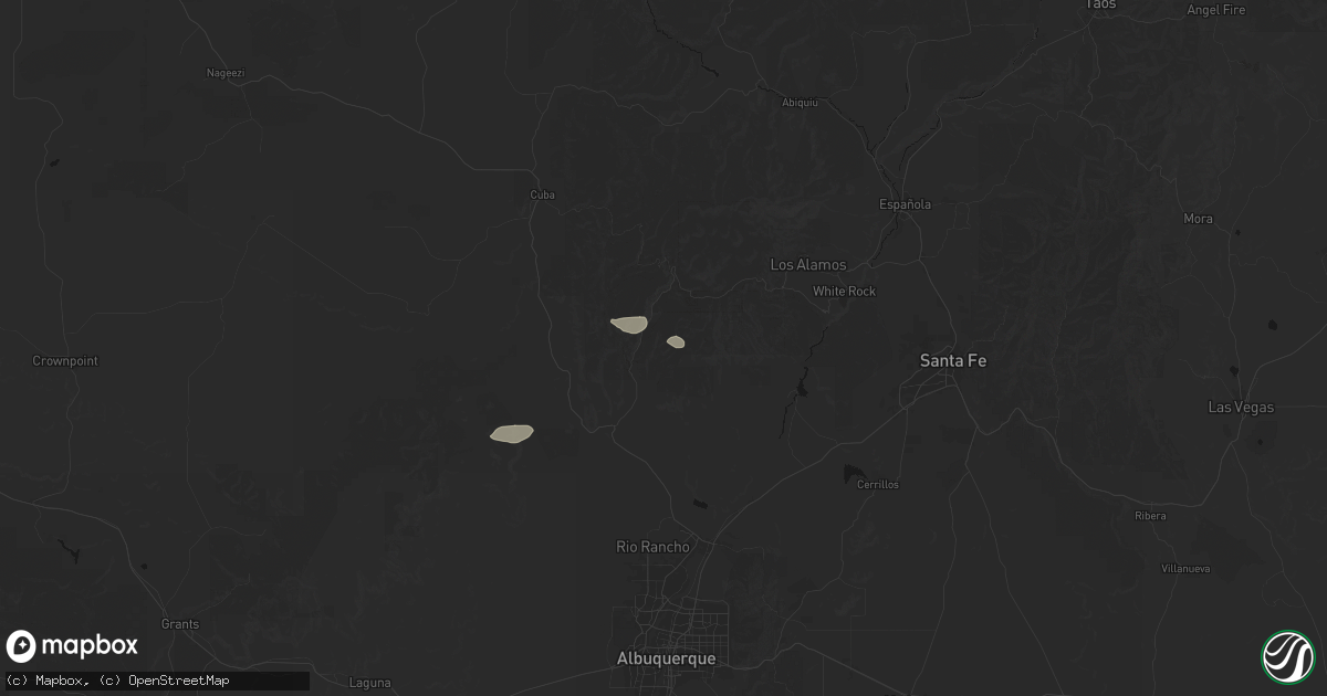 Hail map in Ponderosa, NM on June 26, 2026