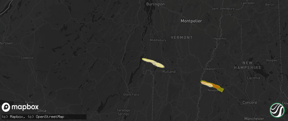 Hail map in Putnam Station, NY on June 26, 2026
