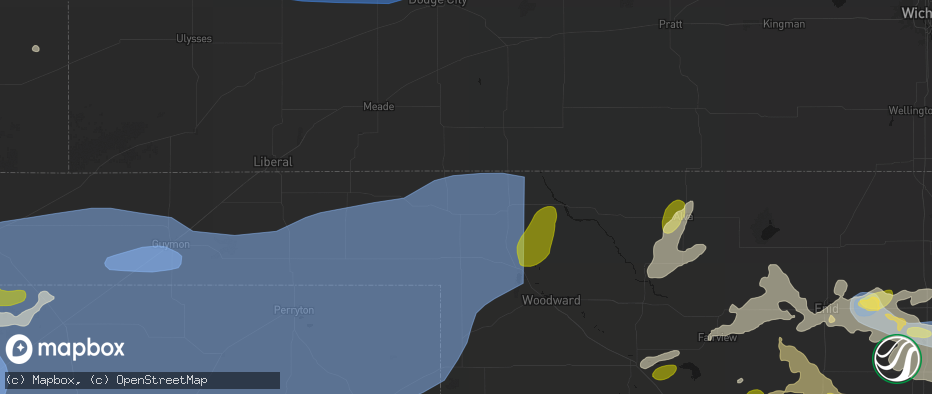 Hail map in Rosston, OK on June 26, 2026