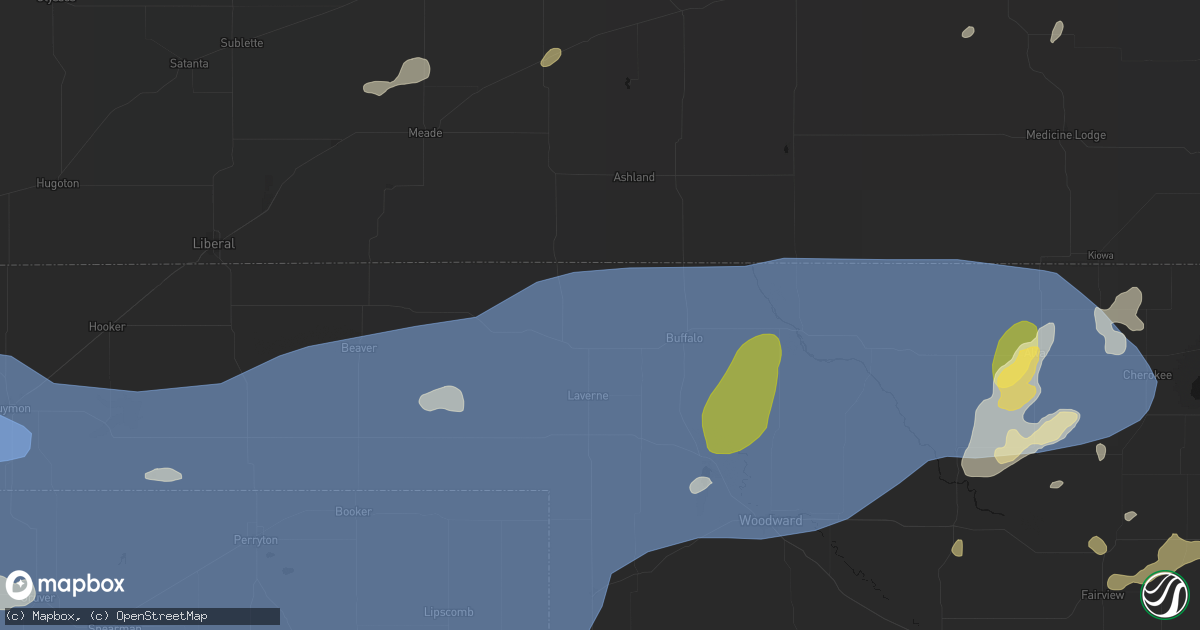Hail map in Rosston, OK on June 26, 2026