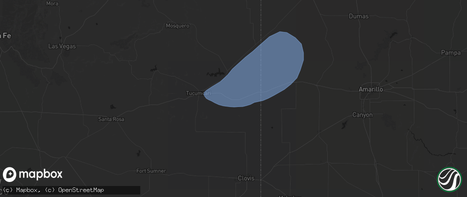 Hail map in San Jon, NM on June 26, 2026