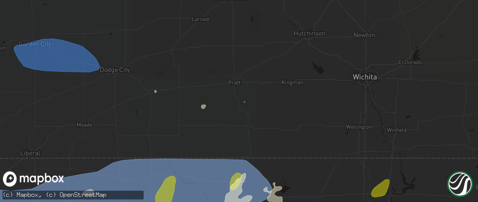 Hail map in Sawyer, KS on June 26, 2026