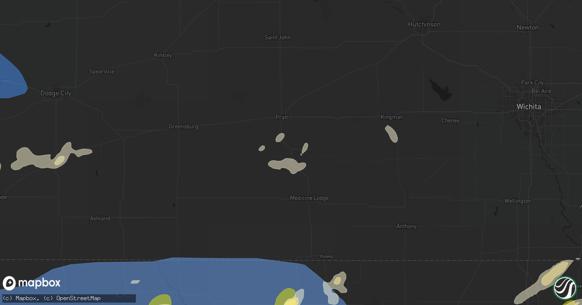 Hail map in Sawyer, KS on June 26, 2026