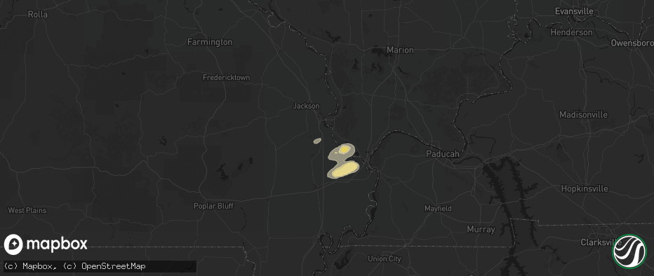 Hail map in Scott City, MO on June 26, 2026