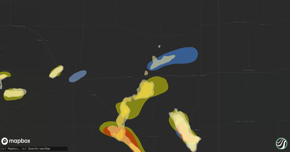 Hail map in Seibert, CO on June 26, 2026