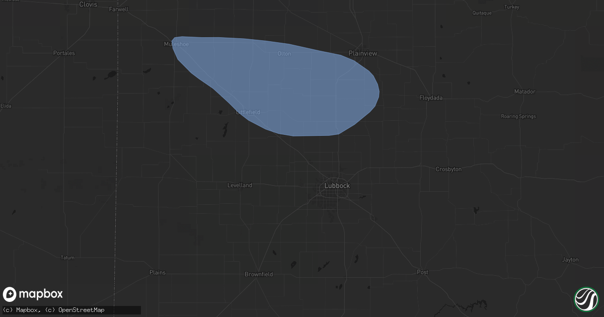 Hail map in Shallowater, TX on June 26, 2026
