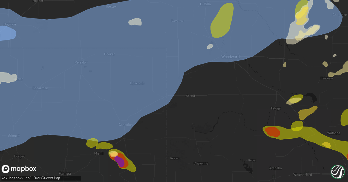 Hail map in Shattuck, OK on June 26, 2026
