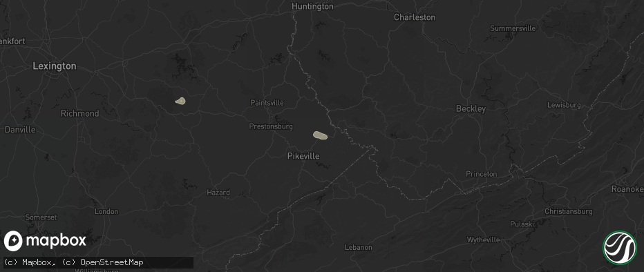 Hail map in Sidney, KY on June 26, 2026