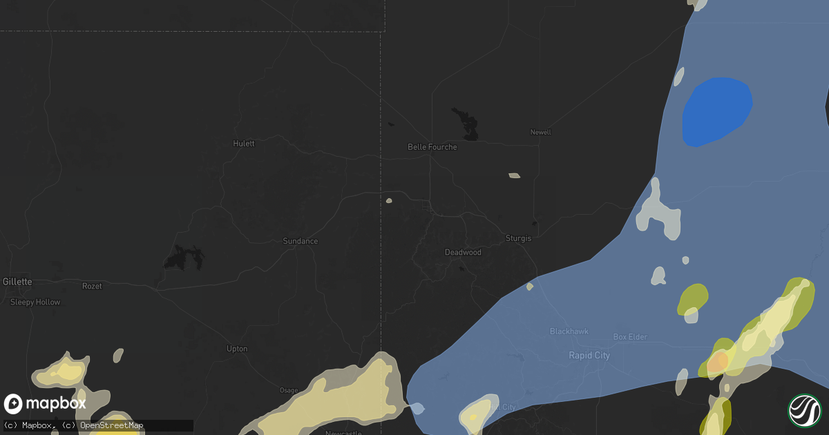 Hail map in Spearfish, SD on June 26, 2026