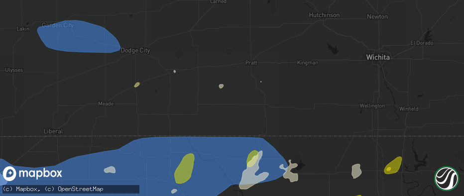 Hail map in Sun City, KS on June 26, 2026