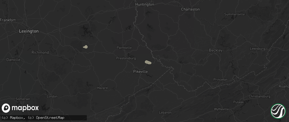 Hail map in Varney, KY on June 26, 2026