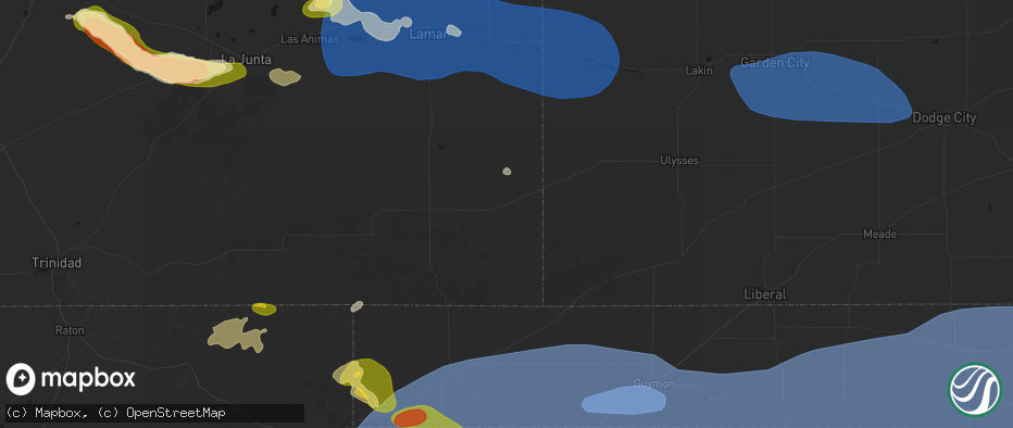 Hail map in Walsh, CO on June 26, 2026