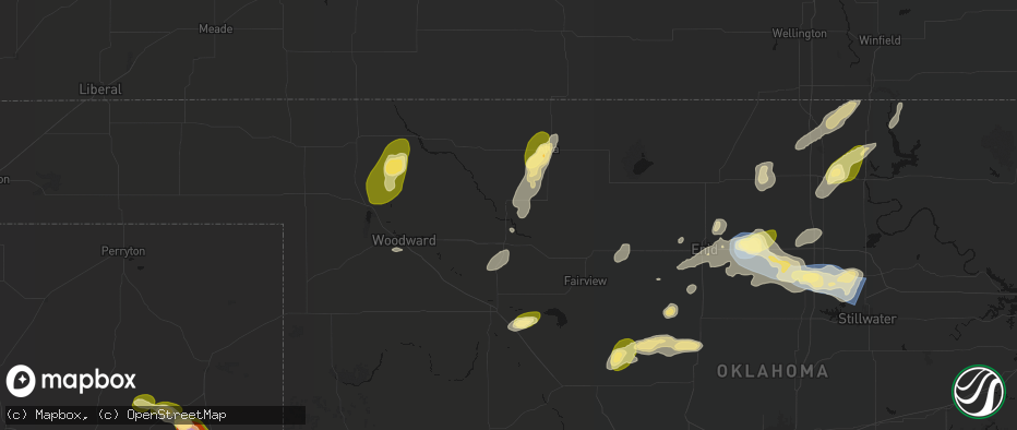 Hail map in Waynoka, OK on June 26, 2026
