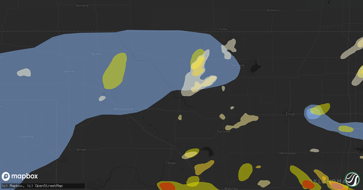 Hail map in Waynoka, OK on June 26, 2026